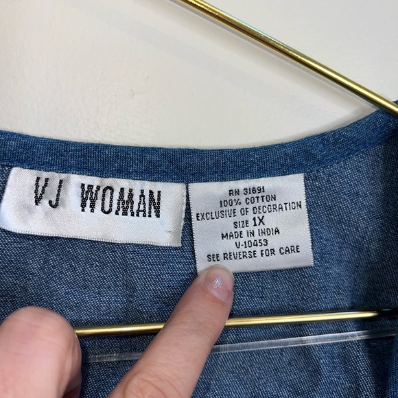 VJ Woman Blue Denim Vest - Picture 3 of 4